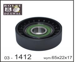 Dexwal 03-1412 rolka prowadząca audi, vw, audi a3 sportback (8pa), vw jetta iii (1k2)