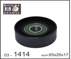 Dexwal 03-1414 rolka napinacza mercedes, jeep, jeep compass (mk49), mercedes-benz cls (c218)