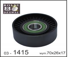 Dexwal 03-1415 rolka napinacza opel, saab, chevrolet malibu (v300), opel astra gtc j