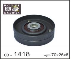 Dexwal 03-1418 rolka prowadząca mini, mini mini (r50, r53)