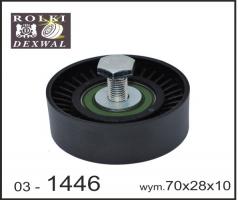Dexwal 03-1446 rolka prowadząca hyundai, kia, hyundai accent ii (lc), kia carens ii (fj)