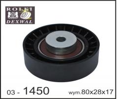 Dexwal 03-1450 rolka prowadząca bmw, bmw 1 (e81)