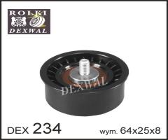 Dexwal 03-234 rolka prowadząca gm, opel, saab, vauxhall, opel astra f (56_, 57_), saab 9-3 (ys3f)