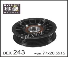 Dexwal 03-243 rolka napinacza paska audi a4 b5 passat b5 1.9tdi, audi a4 (8d2, b5), vw passat (3b2)