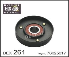 Dexwal 03-261 rolka napinacza audi, skoda, volvo, vw, audi a4 (8d2, b5), skoda superb (3u4)