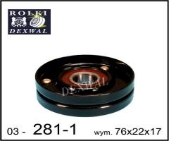 Dexwal 03-281-1 rolka napinacza audi, seat, skoda, vw, audi a4 (8d2, b5), vw passat (3b2)