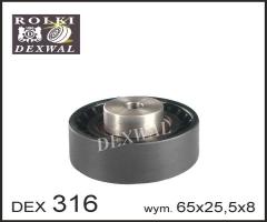 Dexwal 03-316 rolka prowadząca rover, land rover freelander (ln)