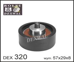 Dexwal 03-320 rolka prowadząca alfa romeo, fiat, lancia, alfa romeo 146 (930), fiat barchetta (183)