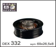 Dexwal 03-332 rolka prowadząca mercedes, mercedes-benz klasa e (w210), puch g-modell (w 460)