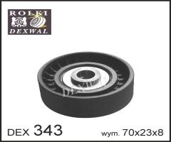 Dexwal 03-343 rolka zwrotna bmw e38 e39 e46 e53 1.8d 2.0d nsk opel, rover, bmw 3 (e46)
