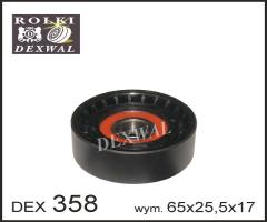 Dexwal 03-358 rolka napinacza fiat, fiat 500 (312), lancia musa (350)