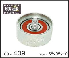 Dexwal 03-409 rolka prowadząca chrysler, chrysler pt cruiser (pt_), dodge caravan, plymouth breeze