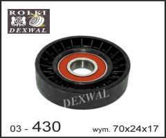 Dexwal 03-430 rolka napinacza audi, seat, skoda, vw, audi a3 (8p1), seat alhambra (7v8, 7v9)
