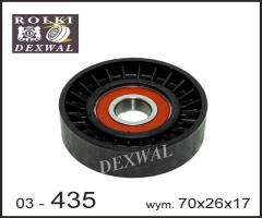 Dexwal 03-435 rolka napinacza chrysler, mercedes, chrysler pt cruiser (pt_)
