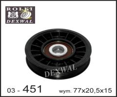 Dexwal 03-451 rolka napinacza paska audi a4 b5 passat b5 1.9tdi, audi a4 (8d2, b5), vw passat (3b2)