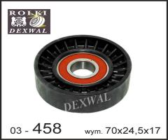 Dexwal 03-458 rolka napinacza audi, seat, skoda, vw, audi a3 (8p1), seat altea (5p1)