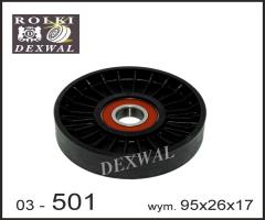 Dexwal 03-501 rolka prowadząca lavdrover, rover, mg mg zs, rover 45 sedan (rt)