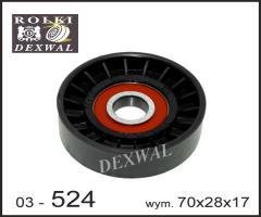 Dexwal 03-524 rolka napinacza bmw, bmw 5 (e39), land rover range rover iii (lm)