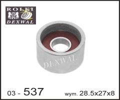 Dexwal 03-537 rolka napinacza auidi, seat, skoda, vw, audi a4 (8d2, b5), seat exeo (3r2)