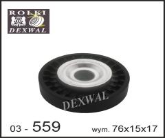 Dexwal 03-559 rolka napinacza land rover, mg, rover, land rover freelander (ln), mg mg zr