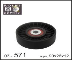 Dexwal 03-571 rolka napinacza generalmotors, chrysler 300 m (lr), dodge caravan