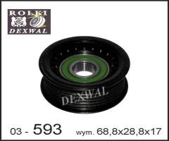 Dexwal 03-593 rolka napinacza audi, ford, vw, ford galaxy (wgr), vw corrado (53i)