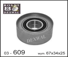 Dexwal 03-609 rolka prowadząca citroen, fiat, opel, peugeot, ren, fiat 131, opel arena combi (thb)