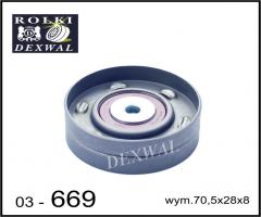 Dexwal 03-669 rolka napinacza seat, skoda, vw, seat arosa (6h), skoda felicia i (6u1)