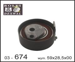 Dexwal 03-674 rolka napinacza renault, nissan kubistar (x76), renault clio grandtour (kr0/1_)