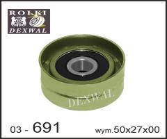 Dexwal 03-691 rolka prowadząca toyota, toyota corolla (_e10_)