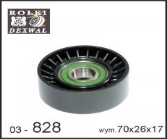 Dexwal 03-828 rolka napinacza bmw,  landrover,  opel, bmw 3 (e46), land rover range rover iii (lm)