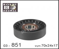 Dexwal 03-851 rolka napinacza skoda fabia, skoda fabia (6y2)