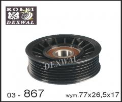 Dexwal 03-867 rolka napinacza opel, opel omega b (25_, 26_, 27_)