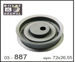 Dexwal 03-887 rolka napinacza audi,  seat,  vw, audi 100 (4a, c4), seat cordoba (6k1, 6k2)
