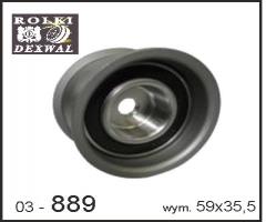 Dexwal 03-889 rolka prowadząca audi,  skoda,  vw, audi a6 (4a, c4), skoda superb (3u4)
