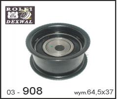 Dexwal 03-908 rolka prowadząca opel,  saab, opel omega b (25_, 26_, 27_), saab 900 ii coupe