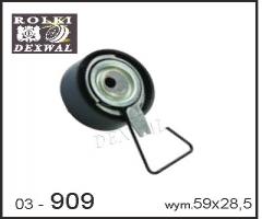 Dexwal 03-909 rolka napinacza rover,  land rover,  mg, land rover freelander (ln), lotus elise
