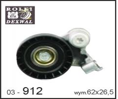 Dexwal 03-912 rolka napinacza ford,  mazda, ford fiesta iv (ja_, jb_), mazda 121 iii (jasm, jbsm)