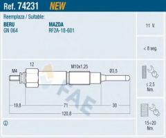 Fae 74231 Świeca Żarowa mazda