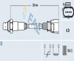 Fae 77438 sonda lambda seat skoda vw