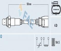 Fae 77439 sonda lambda vag, audi a5 (8t3), seat ibiza v (6j5, 6p5), skoda octavia combi (1z5)