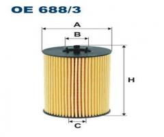 Filtron oe688/3 filtr oleju audi, audi a3 limousine (8vs), seat leon st (5f8), skoda octavia (5e3)