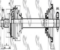 Gsp 250261 półoś napędowa renault -p, renault clio ii (bb0/1/2_, cb0/1/2_)