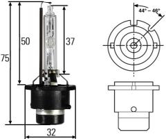 Hella 8gs 007 949-261 Żarówka xenon d2s 35w 85v, alfa romeo 156 (932), audi a8 (4d2, 4d8)
