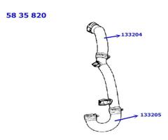 Hortum 133204 przewód intercoolera opel vectra c, opel vectra c