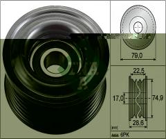 Ina 532072110 rolka prowadząca mazda, mazda 3 (bk)