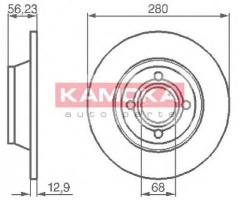 Kamoka 1031036 tarcza hamulc. audi 80 92-96, audi 80 (8c, b4)