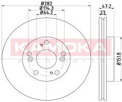Kamoka 1031038 tarcza hamulc. honda frv, honda fr-v (be)