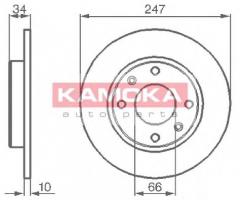 Kamoka 103118 tarcza hamulc. peugeot 106,205,306,405, citroËn visa, peugeot 205 i (741a/c)