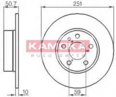 Kamoka 103134 tarcza hamulc. alfa romeo 156 97-02 tył, alfa romeo 164 (164), lancia delta i (831ab0)